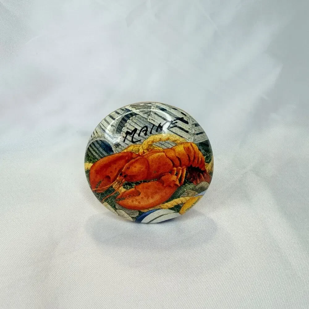 VTG 2003 Paul Brent Lobster Porcelain Wine Bottle Stopper Nautical Cork Maine